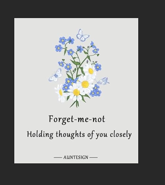 Forget-Me-Not and Queen Anne's Lace Pressed Wildflower Necklace | Birth Month Real Flower Necklace | Gold/Silver Pressed Flower Jewelry | Personalized Handmade Jewelry