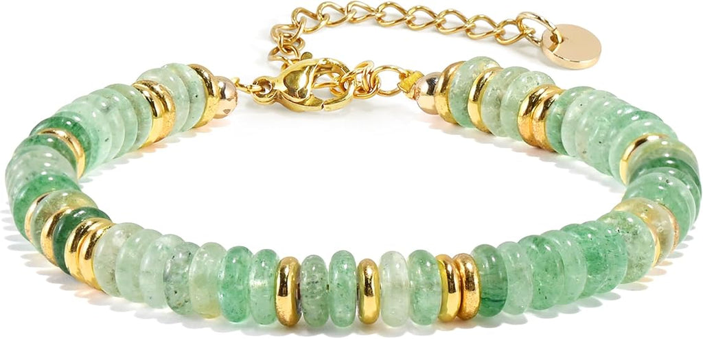 VIBILIA Gold Plated Bracelets for Women, Boho Bangle Bracelets, Beaded Bracelets Trendy, Handmade Gold Jewelry, Fashion Birthday Gifts for Women Friend on Thanksgiving Christmas